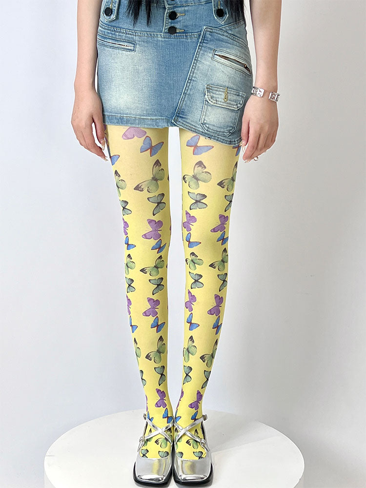 Y2K Butterfly Subculture Pantyhose