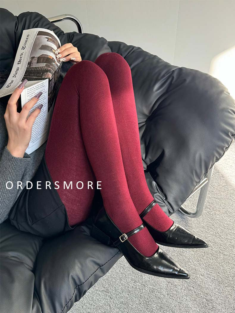 Y2K Christmas Red Pantyhose