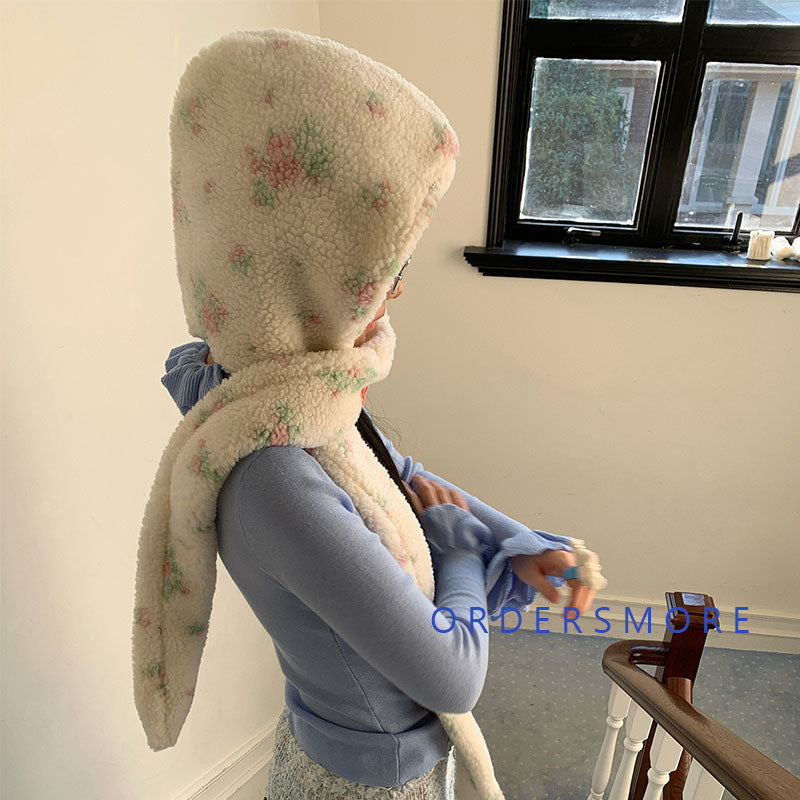 Retro Floral Balaklava Hat