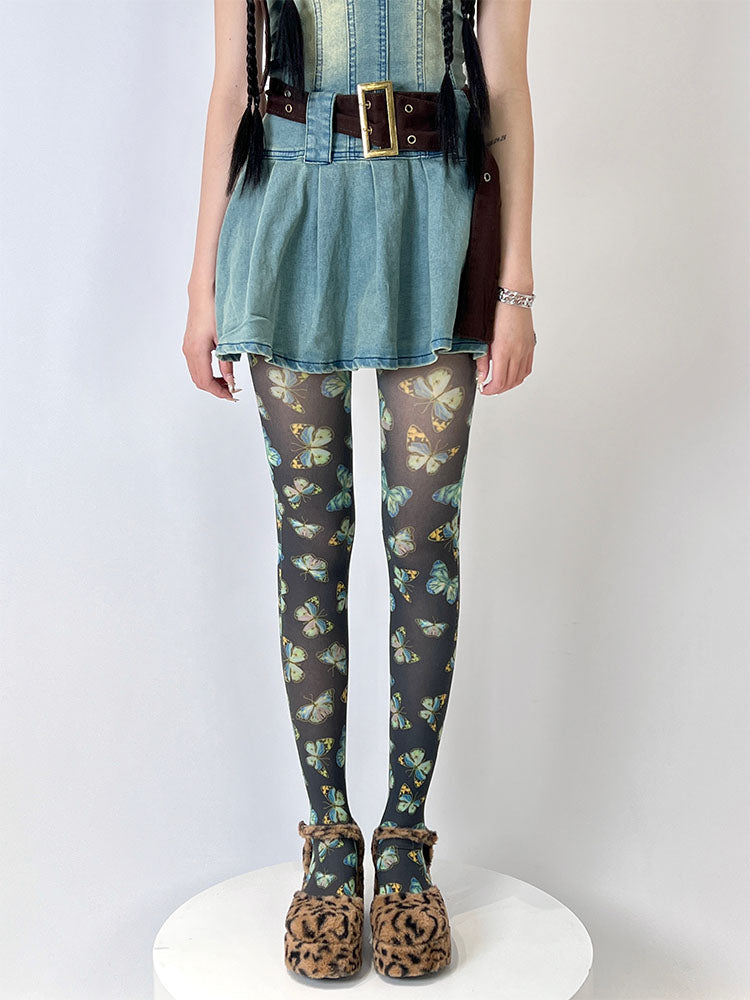 Y2K Butterfly Subculture Pantyhose