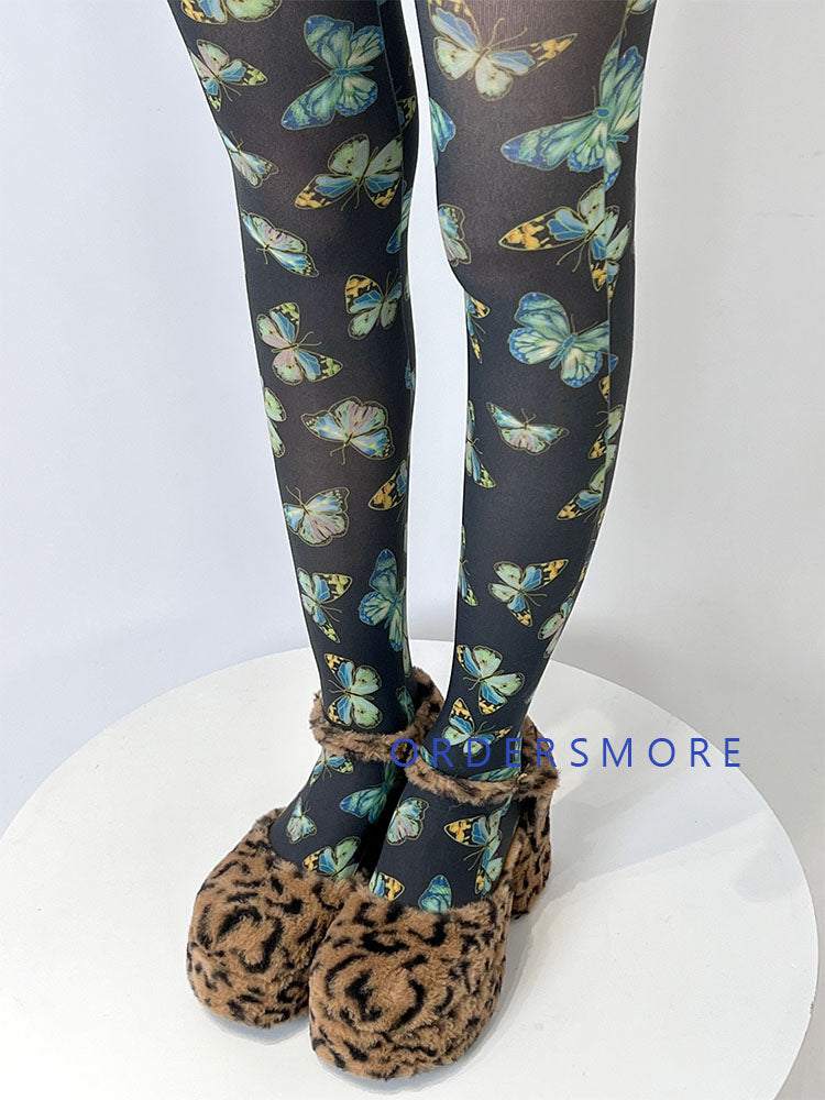 Y2K Butterfly Subculture Pantyhose