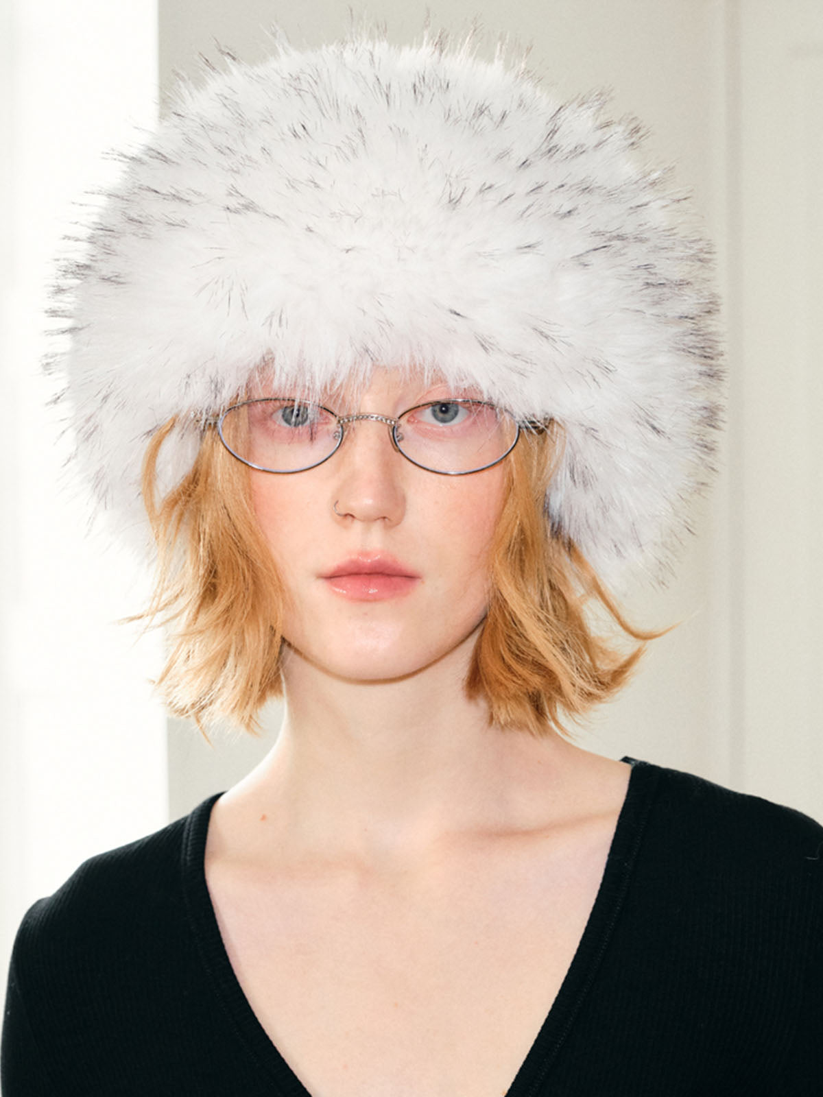 Y2K Leopard Faux Fur Hairband & Scarf