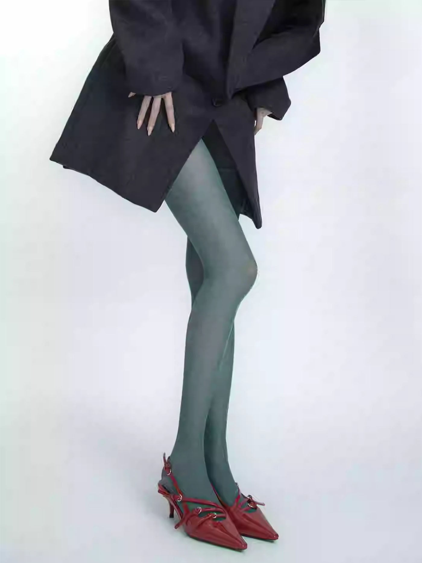 Y2K Shiny Semi-sheer Pantyhose