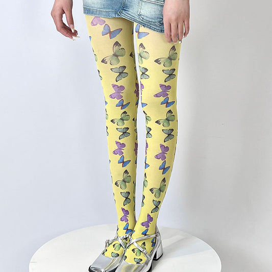 Y2K Butterfly Subculture Pantyhose