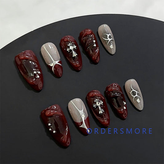 Y2K Gothic Cross Press-on Nails