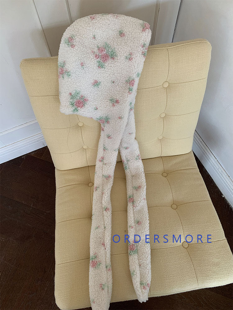 Retro Floral Balaklava Hat