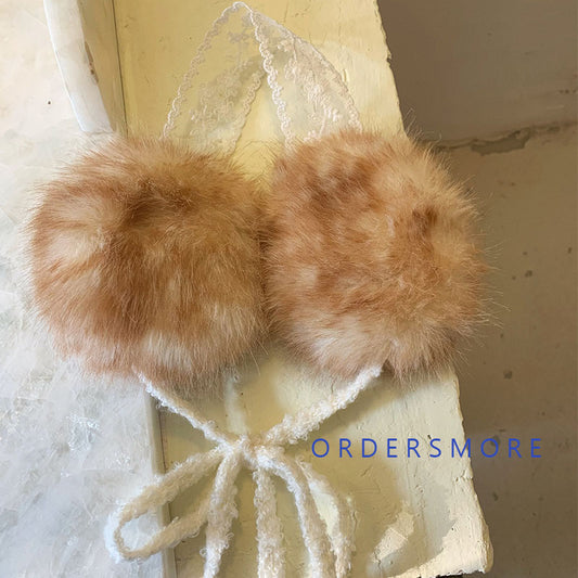 Y2K Lace Fluffy Earmuffs