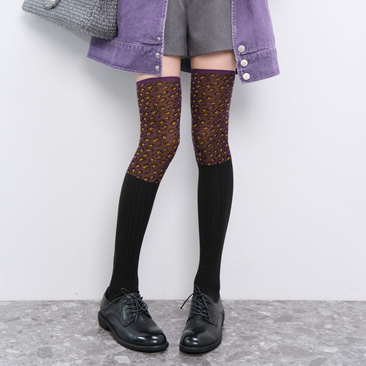 INS Leopard-print Over-the-knee Socks