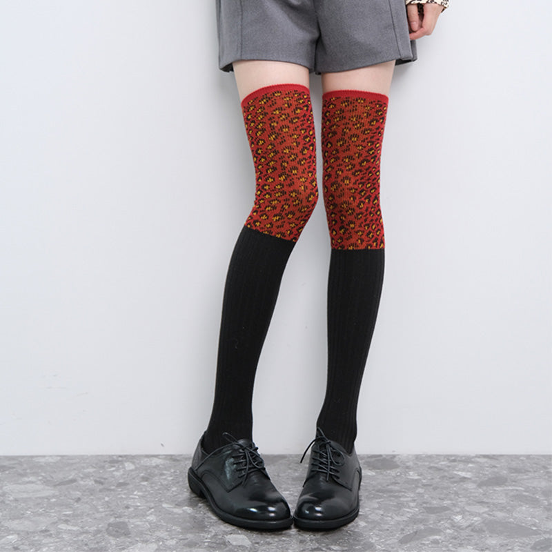 INS Leopard-print Over-the-knee Socks