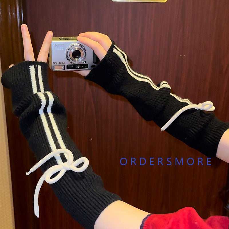 Y2K Bow-knot Arm Warmers Gloves