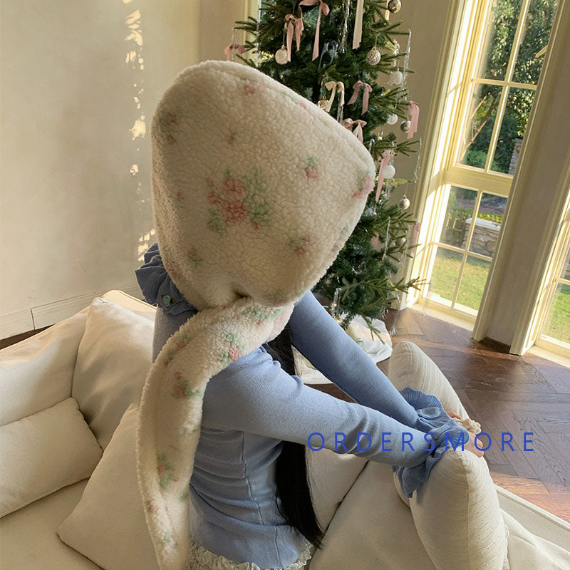 Retro Floral Balaklava Hat