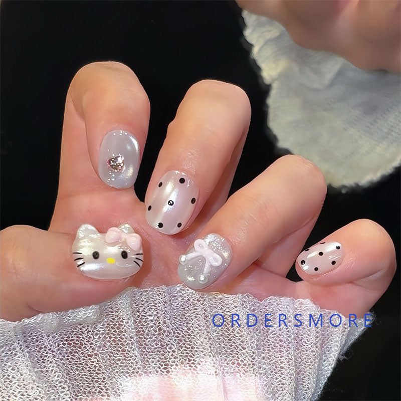 Cute Kitty Press-on Nails