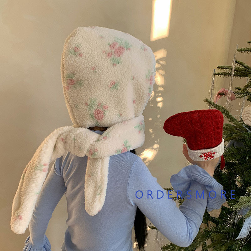 Retro Floral Balaklava Hat