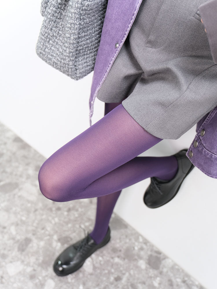 INS Purple Semi-sheer Pantyhose