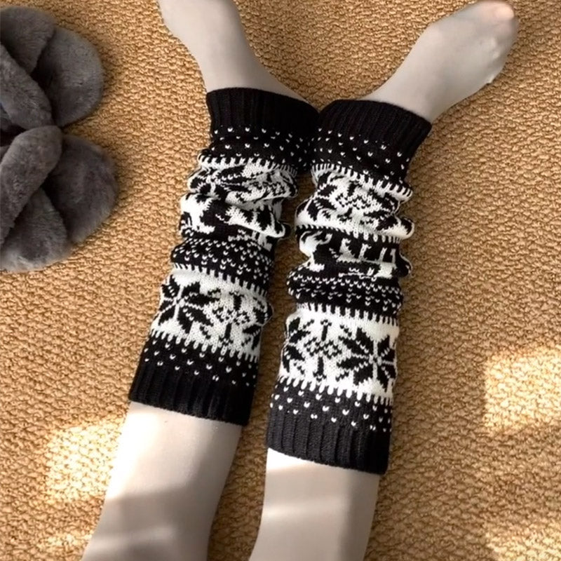 Fair Isle Knitted Leg Warmers