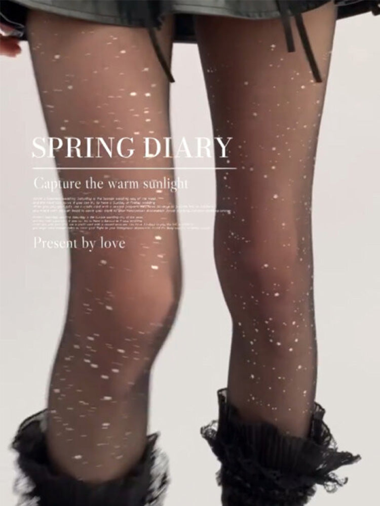 Bling Bling Black Swan Semi-sheer Pantyhose