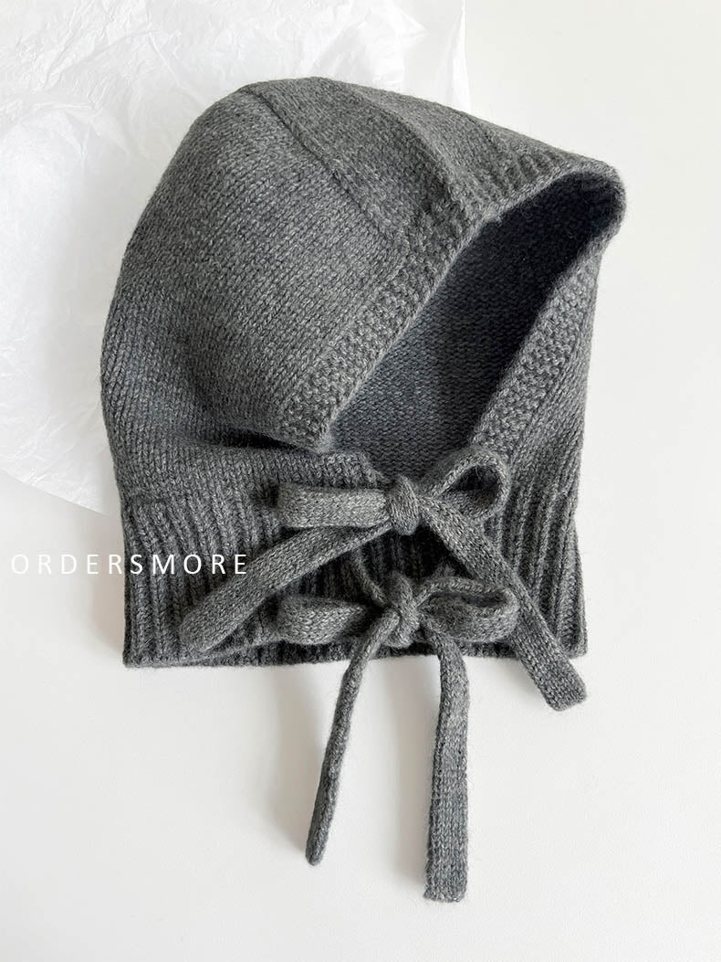 INS Wool Lace-up Balaclava Hat